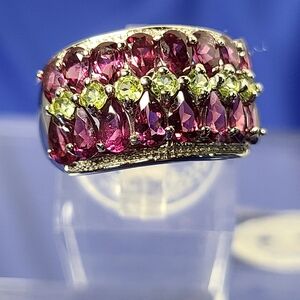 Rhodolite Garnet Band Ring